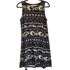 LOFT Navy Floral Sleeveless Soft & Flowy Dress Size M Tank Style Comfortable